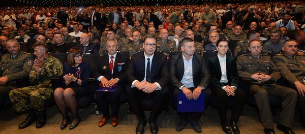 Свечана академија поводом обелезавања 20. годисњице од битке на Кошарама у Сава Центру Свечана академија поводом обелезавања 20. годисњице од битке на Кошарама у Сава Центру - Sputnik Србија