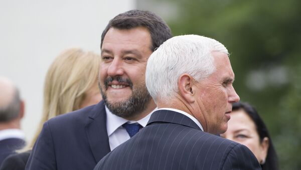 Mateo Salvini i Majk Pens u Vašingtonu - Sputnik Srbija