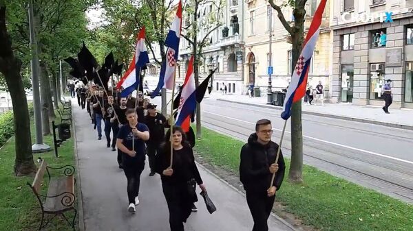 Протест десничара у Загребу - Sputnik Србија