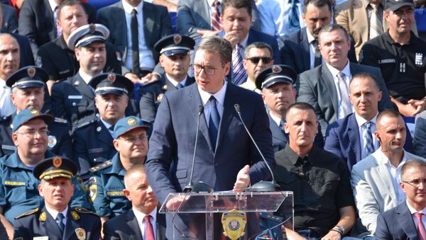 Predsednik Srbije Aleksandar Vučić u Nišu na manifestaciji „Srbija 2019“ - Sputnik Srbija