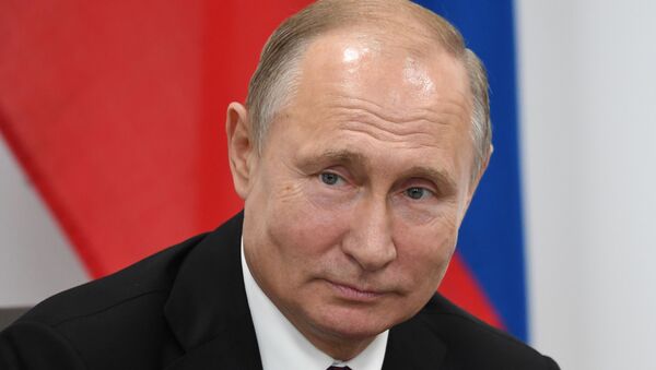 Predsednik Rusije Vladimir Putin na samitu G20 u Japanu - Sputnik Srbija