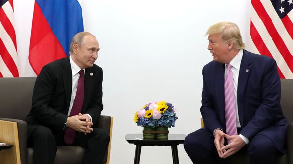 Predsednik Rusije Vladimir Putin i predsednik SAD Donald Tramp - Sputnik Srbija