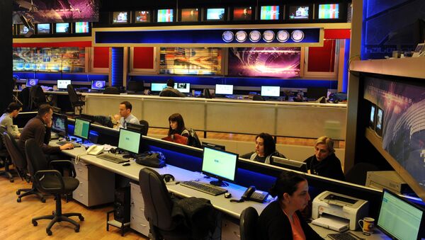 Studio gruzijske televizije Rustavi 2 u Tbilisiju - Sputnik Srbija