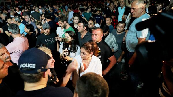 Akcija protiv televizije Rustavi 2 u Tbilisiju - Sputnik Srbija
