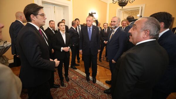 Turski predsednik Redžep Tajip Erdogan u Sarajevu sa premijerkom Srbije Anom Brnabić - Sputnik Srbija