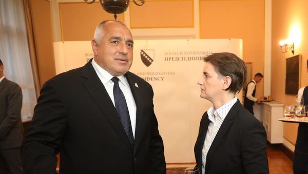 Premijeri Bugarske i Srbije, Bojko Borisov i Ana Brnabić, tokom samita u Sarajevu - Sputnik Srbija