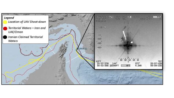 Lokacija gde je Iran oborio američki dron u Persijskom zalivu - Sputnik Srbija