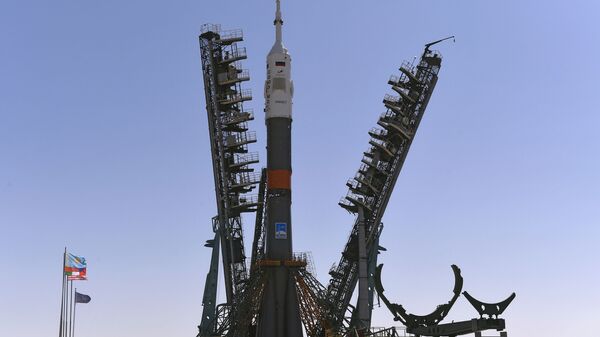 Ракета-носач Сојуз ФГ на космодрому Бајконур  - Sputnik Србија