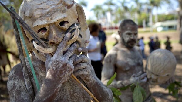 Племенска прослава у Порт Морсбију на Папуа Новој Гвинеји - Sputnik Србија