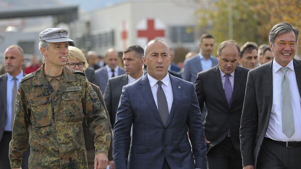 Ramuš Haradinaj u poseti nemačkim vojnicima Kfora - Sputnik Srbija