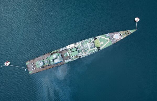 Mali antipodmornički brod „Povorino“ tokom probe parade posvećene Danu mornarice Rusije, u Novorosijsku. - Sputnik Srbija