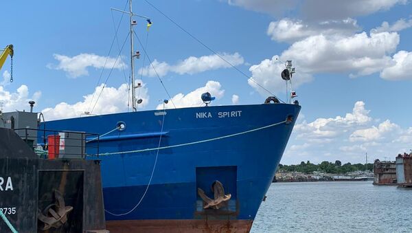 Руски танкер Ника спирит који је запленила Служба безбедности Украјине у луци Измаил - Sputnik Србија