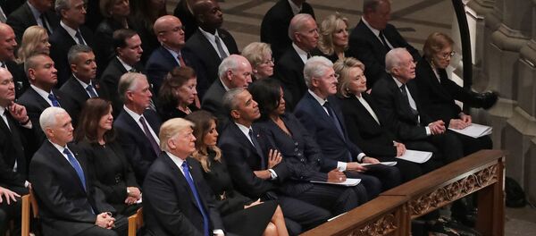 Deo američkog političkog establišmenta na sahrani bivšeg američkog predsednika Džordža Buša Starijeg - Sputnik Srbija