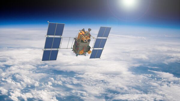 Umetnička vizija ruskog satelita Kanopus B u Zemljinoj orbiti - Sputnik Srbija