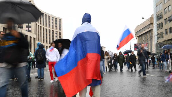 Učesnici protesta opozicije u Moskvi - Sputnik Srbija