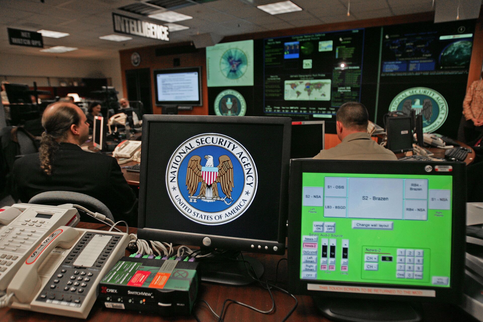 Компјутер са логом Националне безбедносне агенције САД у Мериленду - Sputnik Србија, 1920, 21.07.2021