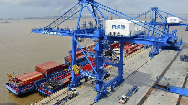 Transportni kontejneri u luci Nantong u Kini - Sputnik Srbija