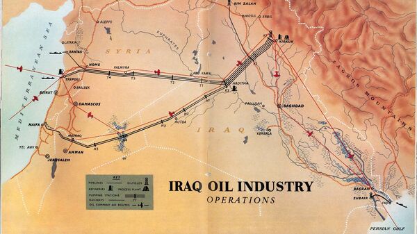 Мапа нафтовода преко Ирака и Сирије - Sputnik Србија