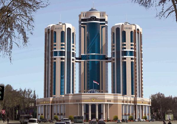 Projekt nebodera u Dušanbeu, koji će biti najveća zgrada u Tadžikistanu, u čast 30. godišnjice sticanja nezavisnosti - Sputnik Srbija