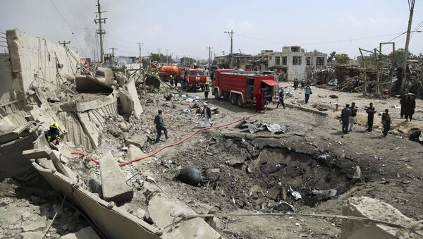 Snage bezbednosti na mestu eksplozije bombe u Kabulu u Avganistanu - Sputnik Srbija