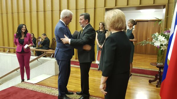 Опроштајни говор амбасадора Терзића: Међу Србима нема „руске опасности“ (фото, видео) Опроштајни говор амбасадора Терзића: Међу Србима нема „руске опасности“ (фото, видео) - Sputnik Србија