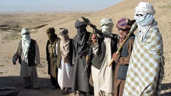 Група талибанских бораца снимљених октобра 2006. у провинцији Забул у Авганистану. Њихов командант је новинару агенције АП рекао да ће се устаници борити против хришћанске војске све док ова не напусти Авганистан.  - Sputnik Србија