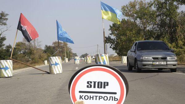 Гранични прелаз Чонгар између Украјине и Крима - Sputnik Србија