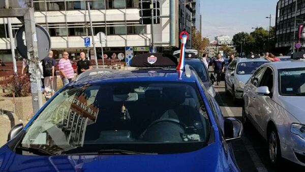 Protest taksista u Beogradu - Sputnik Srbija