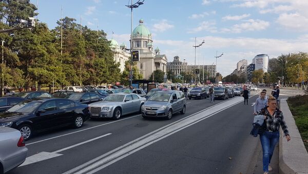 Протест таксиста, Београд - Sputnik Србија