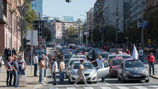 Taksisti, protest - Sputnik Srbija