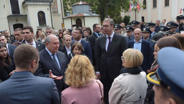 Jermenski i srpski predsednik na svečanosti u Zemunu - Sputnik Srbija