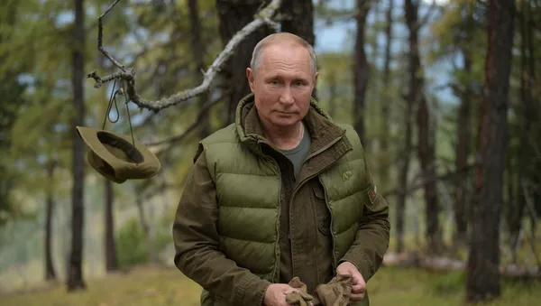 Владимир Путин у тајги - Sputnik Србија