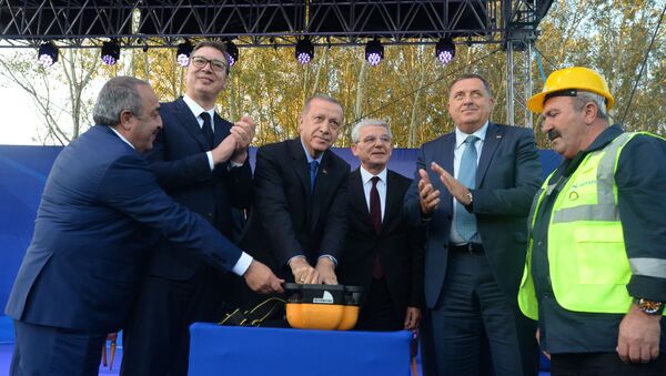 Ceremonija polaganja kamena temeljca za izgradnju auto-puta Beograd-Sarajevo - Sputnik Srbija
