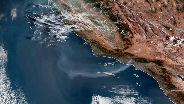 Satelitski snimak požara u Kaliforniji - Sputnik Srbija