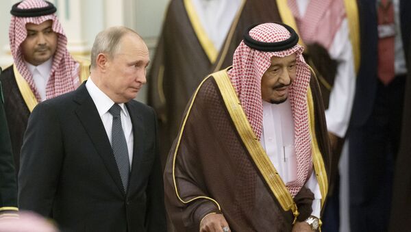 Председник Русије Владимир Путин и саудијски краљ Салман на састанку у Ријаду - Sputnik Србија