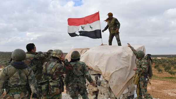 Pripadnici sirijske vojske na prvim linijama u oblasti grada Manbidž u sirijskoj proviniciji Alep - Sputnik Srbija