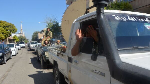 Borci Slobodne sirijske armije u oblasti Akčakale na tursko-sirijskoj granici - Sputnik Srbija