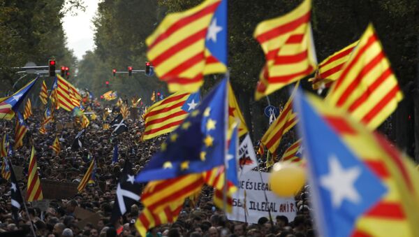 Протест у Барселони - Sputnik Србија