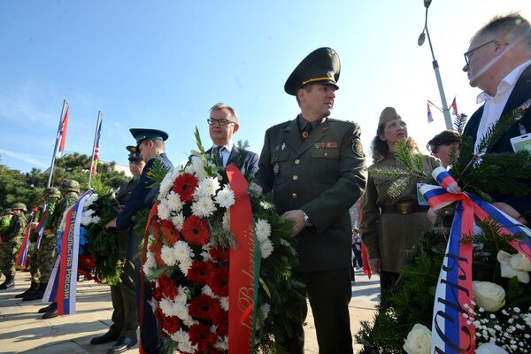 Centralna manifestacija povodom obeležavanja oslobođenja Beograda (foto) Centralna manifestacija povodom obeležavanja oslobođenja Beograda (foto) - Sputnik Srbija