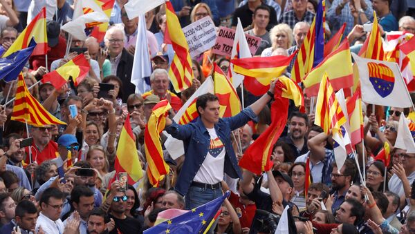 Protest protivnika nezavisnoti Katalonije u Barseloni - Sputnik Srbija