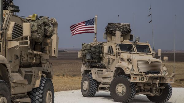 Амерички војни конвој у близини града Тел Тамр на северу Сирије - Sputnik Србија