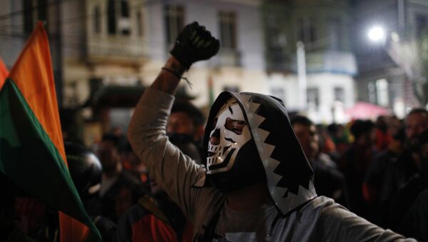 Protest pristalica opozicije u Boliviji. - Sputnik Srbija