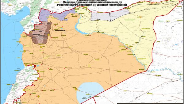 Mapa realizacije sporazuma Ruske Federacije sa Turskom u Siriji - Sputnik Srbija