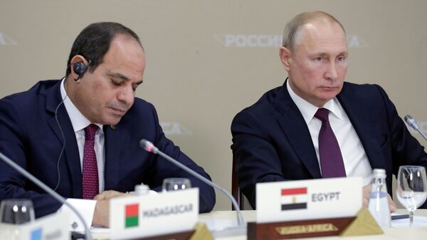 Predsdnik Rusije Vladimir Putin i predsednik Egipta Abdel Fatah al Sisi - Sputnik Srbija