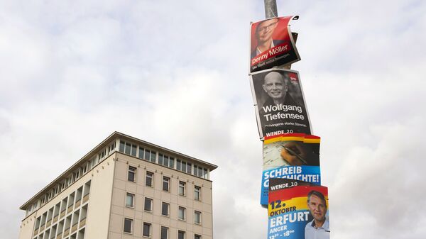 Предизборни плакати у немачком граду Ерфурту - Sputnik Србија