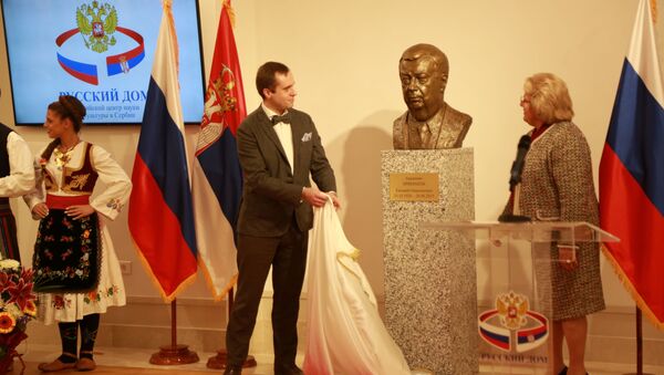 Otkrivanje biste Jevgenija Primakova u Ruskom domu - Sputnik Srbija