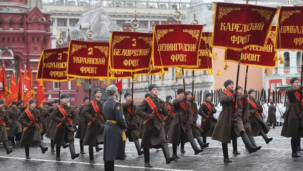 Generalna proba marša posvećenog 78. godišnjici vojne parade održane 1941. na Crvenom trgu u Moskvi - Sputnik Srbija