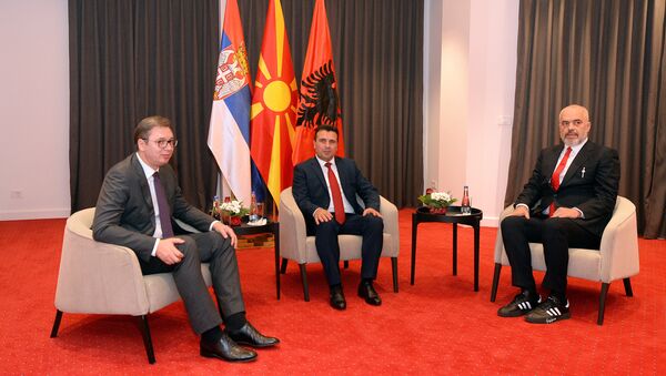 Vučić, Zaev i Rama na sastanku u Ohridu - Sputnik Srbija