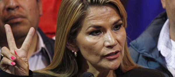 Opoziciona senatorka Žanin Anjes u Boliviji Opoziciona senatorka Žanin Anjes u Boliviji - Sputnik Srbija
