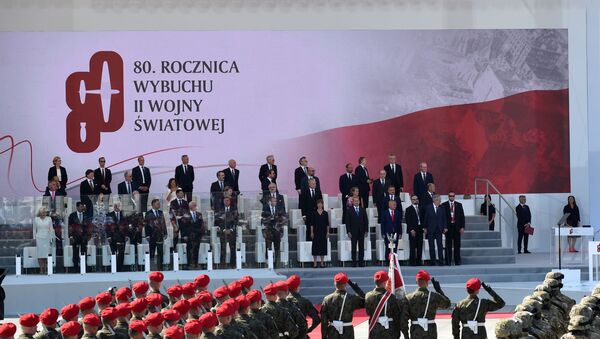 Лидери земаља на церемонији обележавања почетка Другог светског рата у Варшави - Sputnik Србија